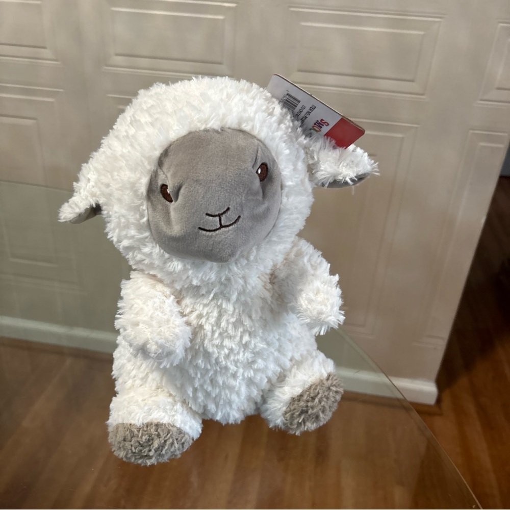 Smoochy Lamb Sheep Plush 12" Rattle Ribbed Crinkle Stuffed New
